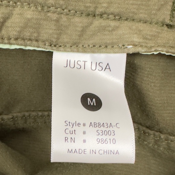 JUST USA - Dark Olive Rustic Corduroy Jacket with bronze hardware Junior… - Picture 14 of 16